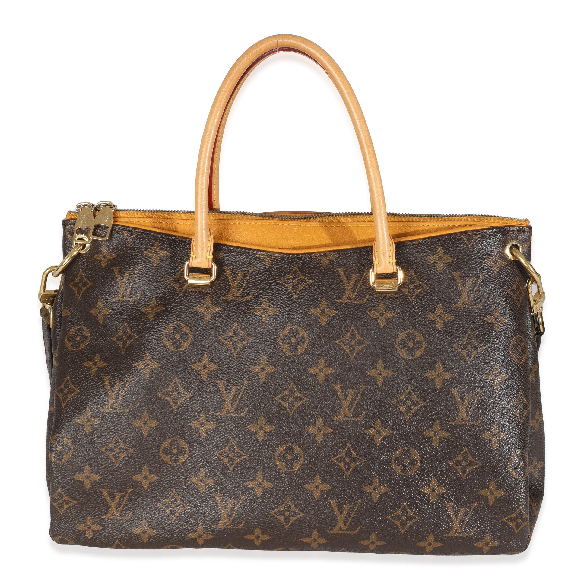 Louis Vuitton Saffron Pallas MM Monogram Canvas Handbag