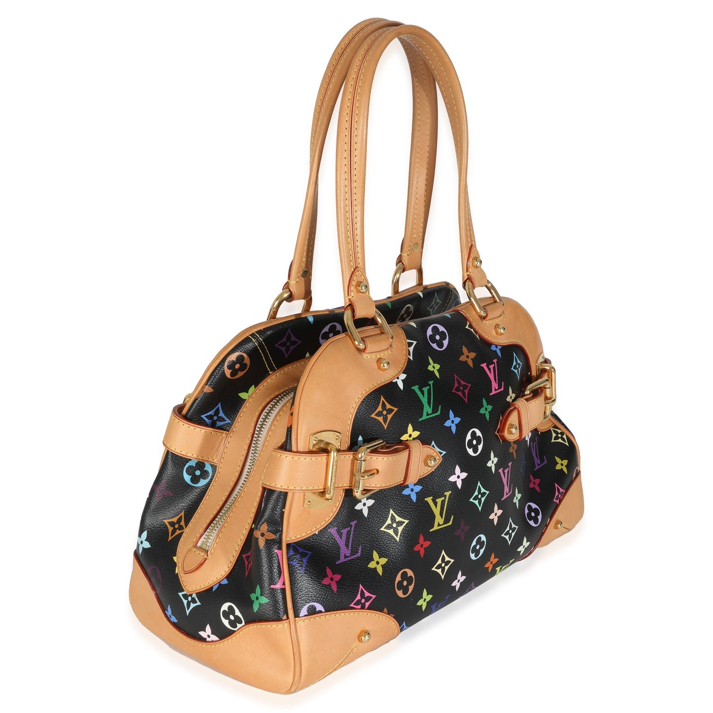 Louis Vuitton Claudia Monogram Canvas Black Multicolor Handbag