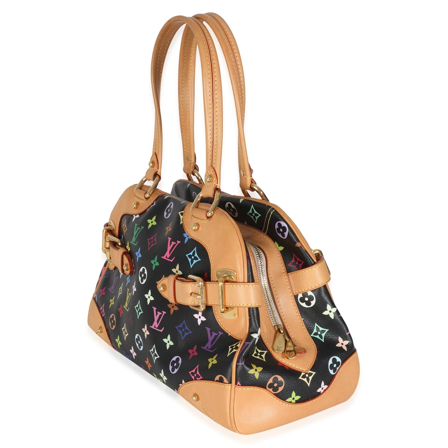Louis Vuitton Claudia Monogram Canvas Black Multicolor Handbag
