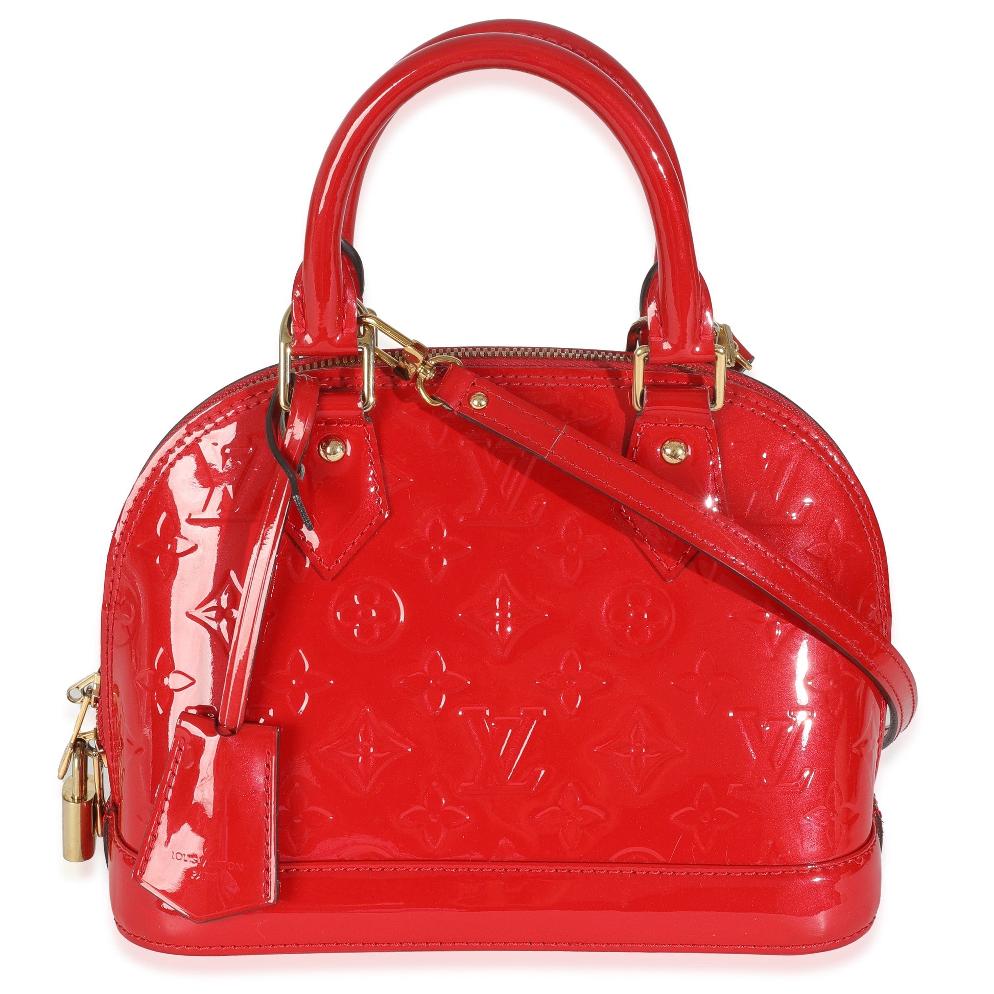 Louis Vuitton Rose Indien Vernis Alma BB Monogram Handbag