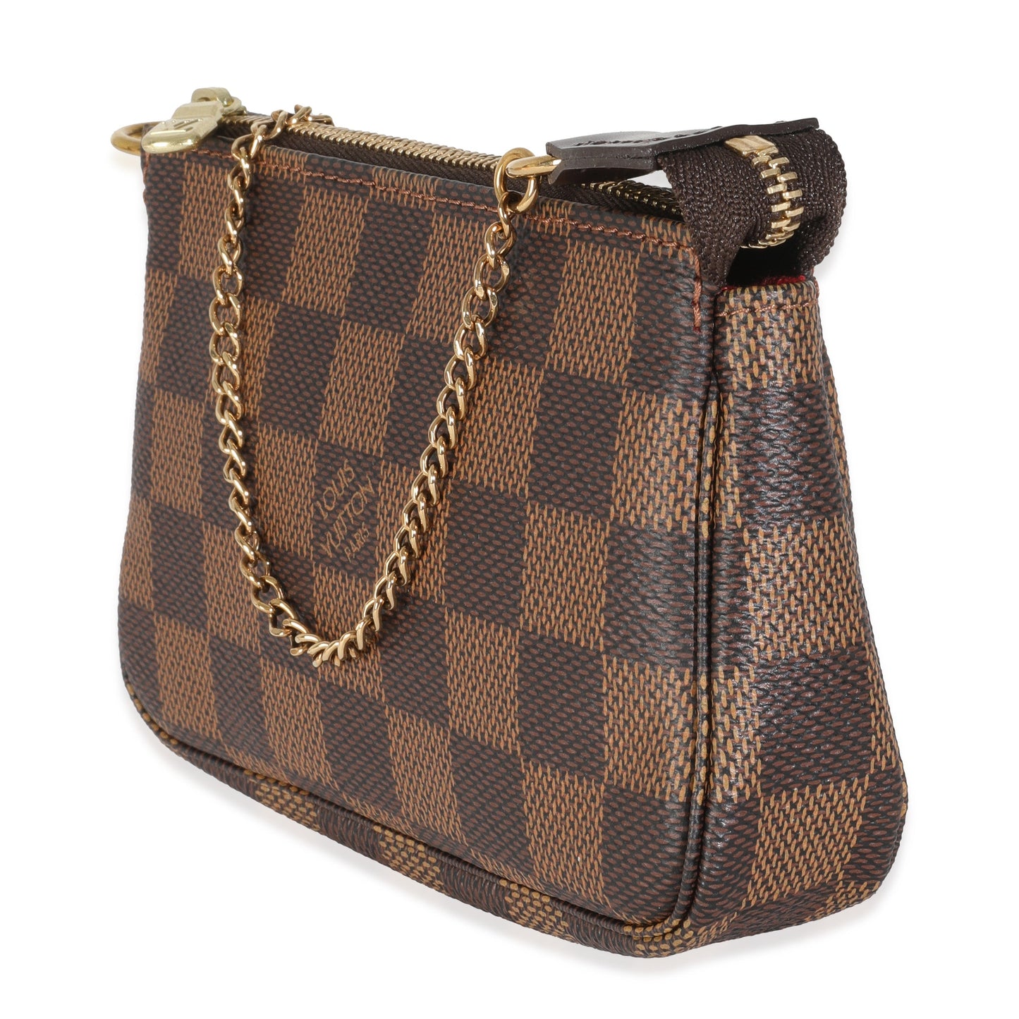 Louis Vuitton Damier Ebene Pochette Accessoires Canvas Mini Clutch Bag