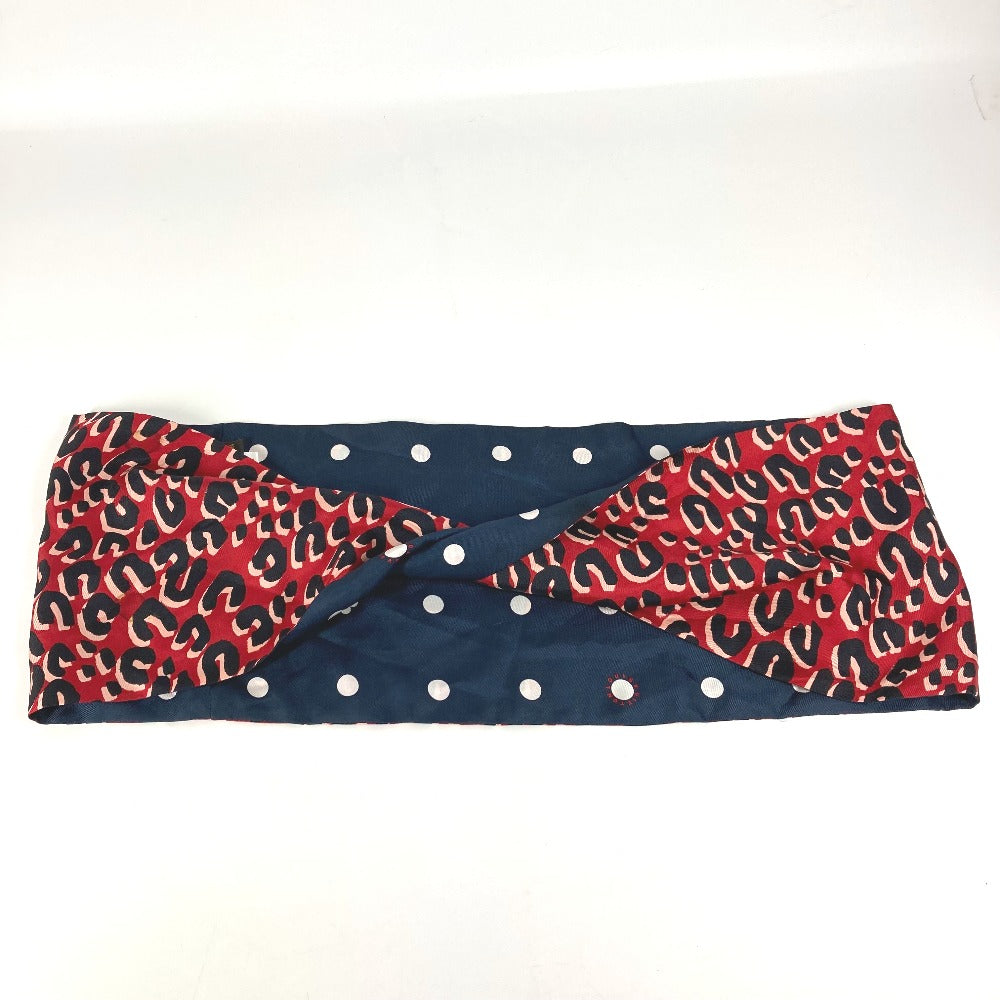 Louis Vuitton Scarf M74608 silk Leopard Snood Red