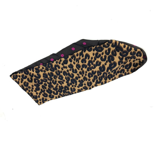 Louis Vuitton Scarf silk Leopard snood Brown Logo