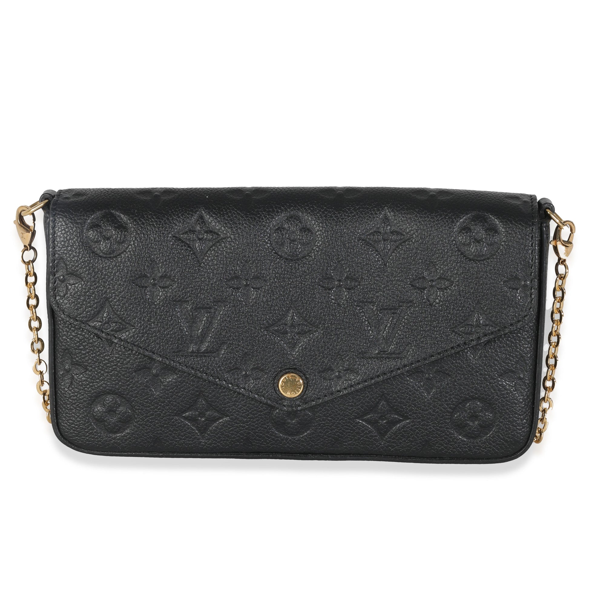 Louis Vuitton Empreinte Felicie Pochette Monogram Black Clutch Bag Felicie Pochette