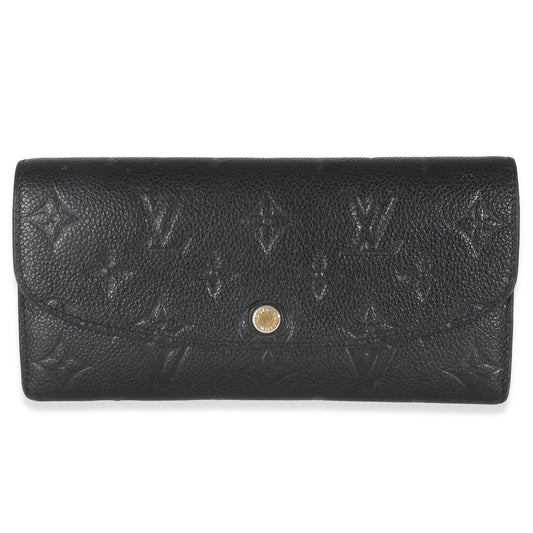 Louis Vuitton Empreinte Emilie Monogram Black Wallet Case