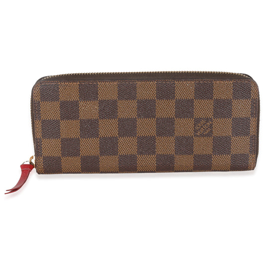 Louis Vuitton Damier Ebene Clemence Canvas Wallet Case Clemence Wallet