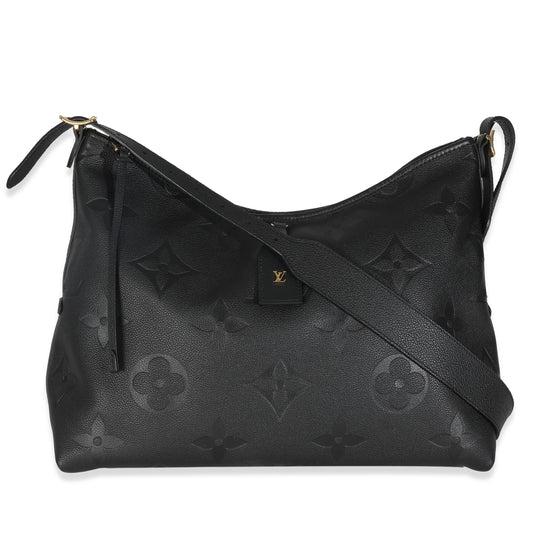 Louis Vuitton Empreinte Carryall MM Monogram Black Handbag