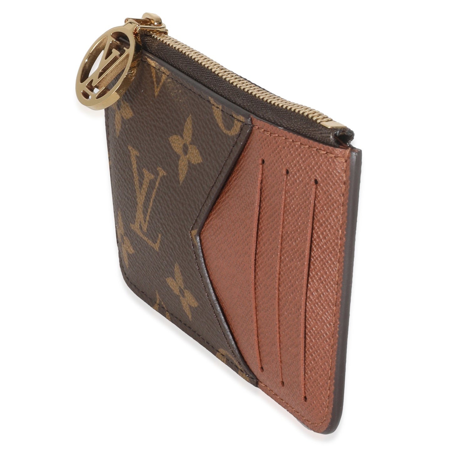 Louis Vuitton Cognac Romy Holder Monogram Canvas Wallet Case