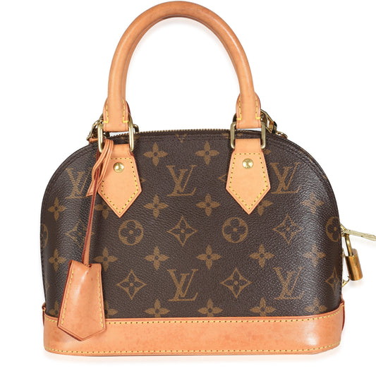 Louis Vuitton Alma BB Monogram Canvas Handbag