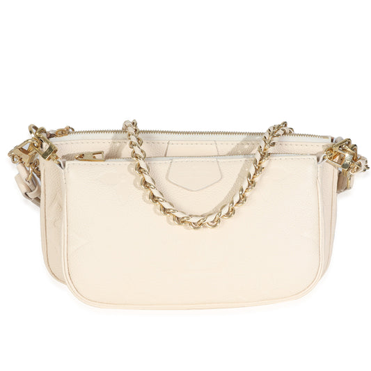 Louis Vuitton Giant Empreinte Multi Pochette Accessoires Monogram Cream Clutch Bag