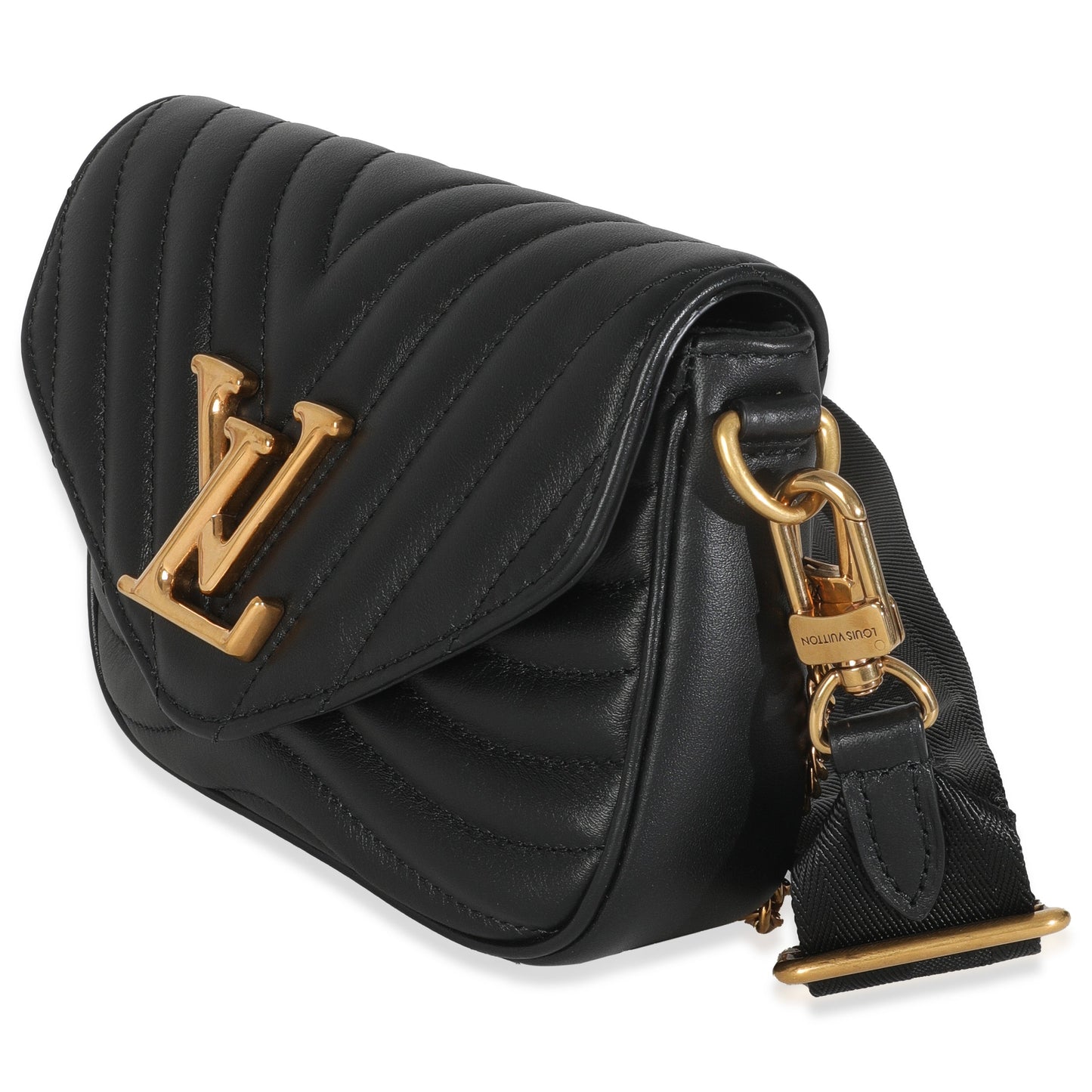 Louis Vuitton New Wave Multi Pochette Calfskin Black Clutch Bag