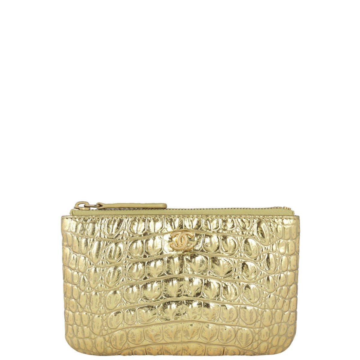 Chanel O-Case Croc embossed Handbag Mini Mini Bag