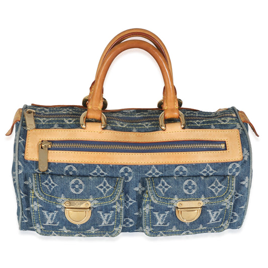 Louis Vuitton Neo Speedy Monogram Denim Blue Handbag