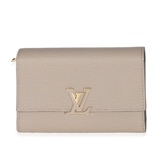 Louis Vuitton Galet Taurillon Capucines Compact Wallet Case
