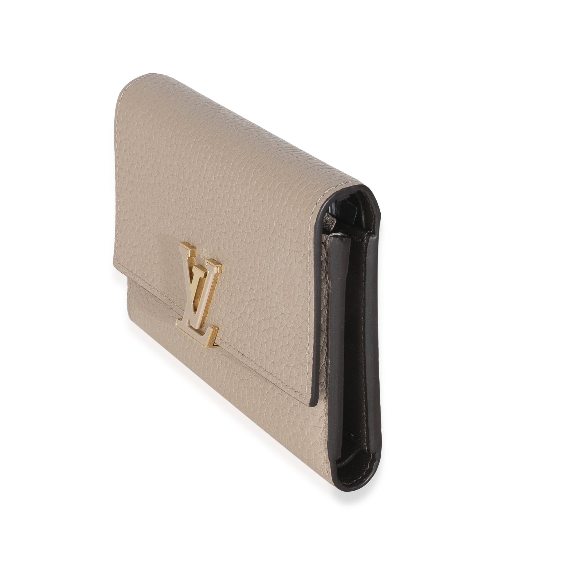 Louis Vuitton Galet Taurillon Capucines Compact Wallet Case
