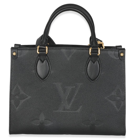Louis Vuitton Giant Empreinte Onthego PM Monogram Black Handbag