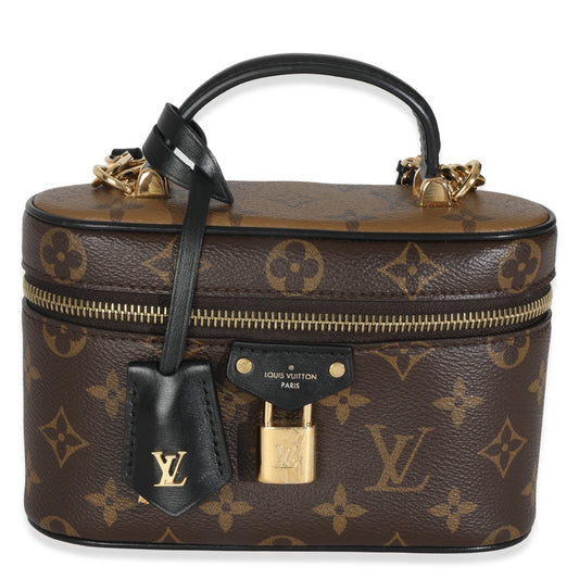 Louis Vuitton Reverse Vanity PM Monogram Canvas Handbag Vanity Pm