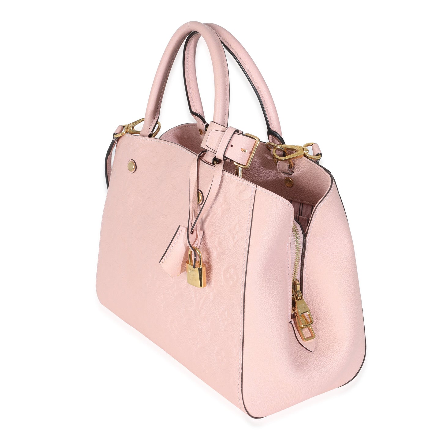 Louis Vuitton Rose Ballerine Empreinte Montaigne MM Monogram Handbag