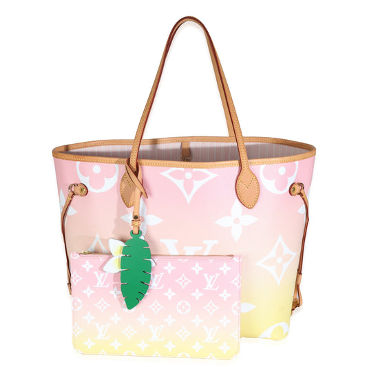 Louis Vuitton Light Giant By Pool Neverfull Monogram Canvas Pink Tote Bag