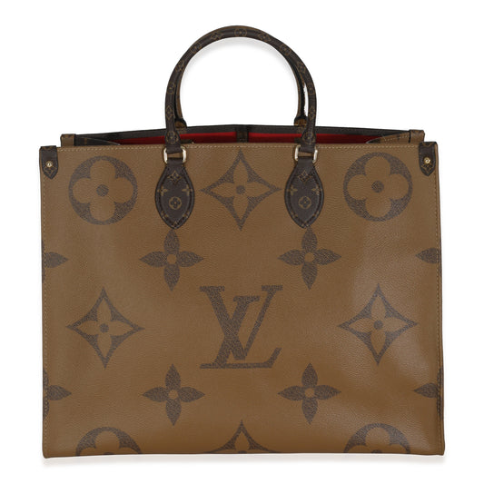 Louis Vuitton Giant Reverse Onthego GM Monogram Canvas Handbag