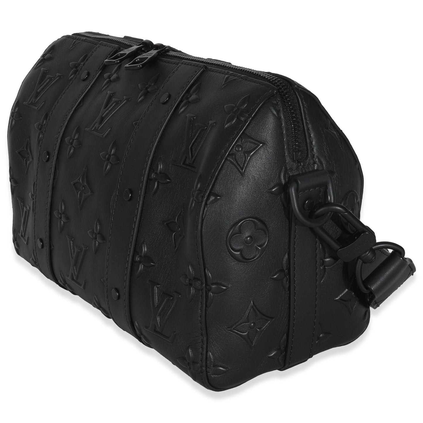 Louis Vuitton Seal City Keepall Monogram Black Handbag