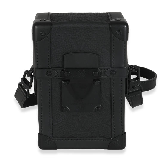 Louis Vuitton Taurillon Vertical Trunk Wearable Monogram Black Wallet Case