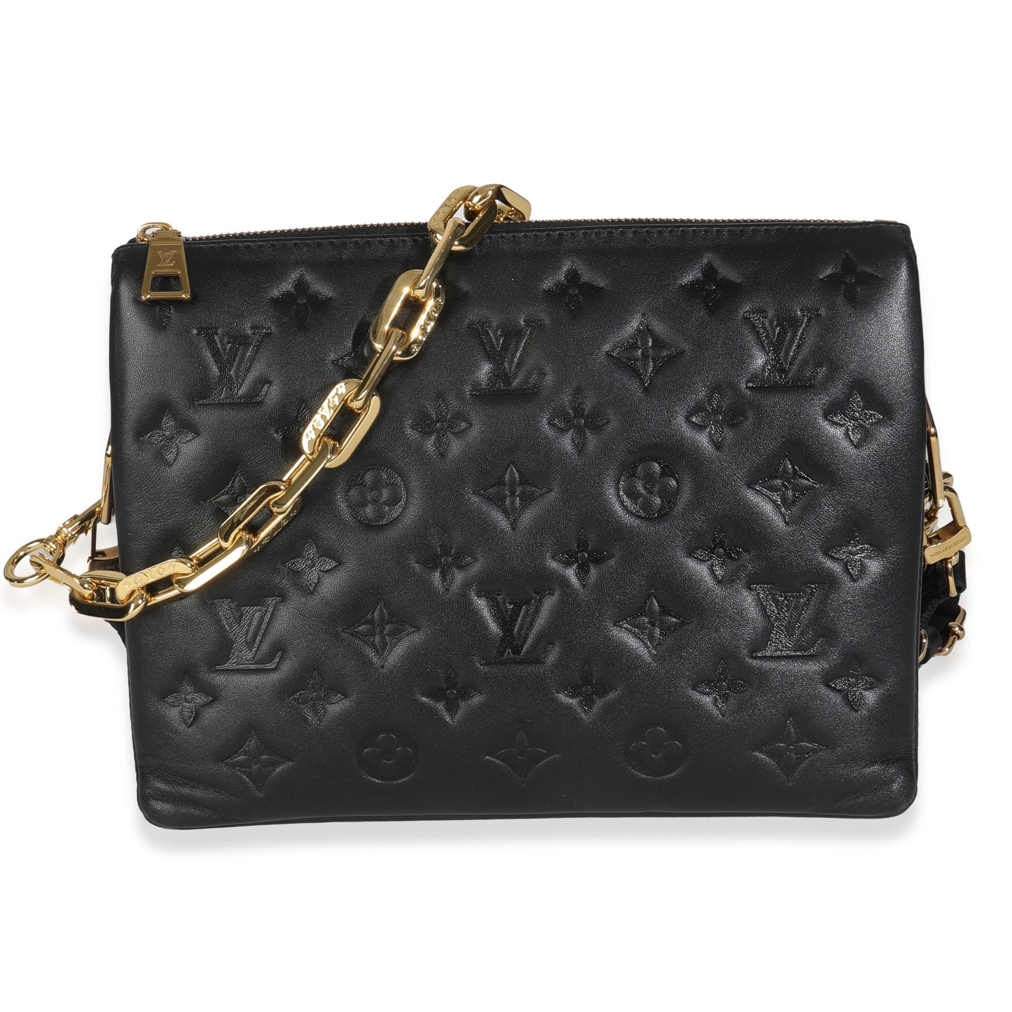 Louis Vuitton Embossed Coussin PM Monogram Lambskin Black Handbag 3