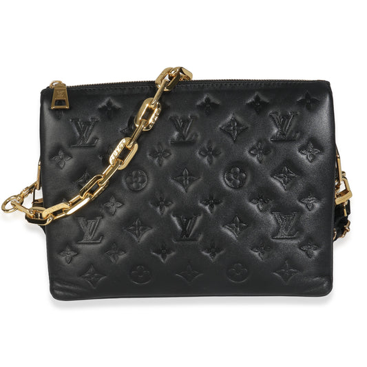 Louis Vuitton Embossed Coussin PM Monogram Lambskin Black Handbag Pm 1