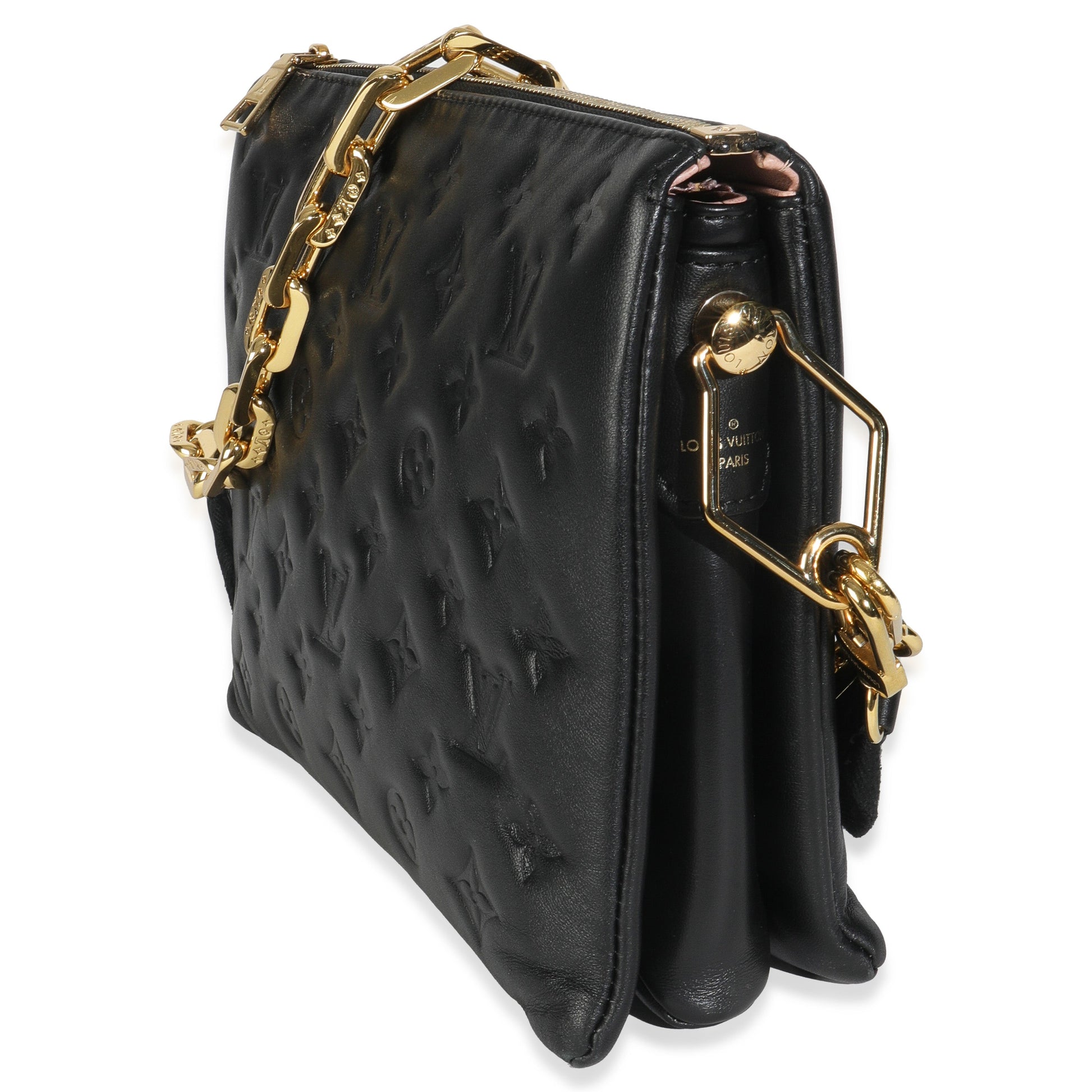 Louis Vuitton Embossed Coussin PM Monogram Lambskin Black Handbag Pm 1