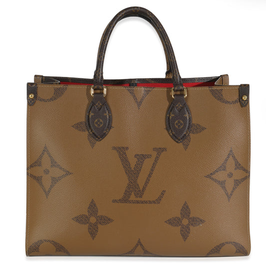Louis Vuitton Giant Reverse Onthego MM Monogram Canvas Handbag