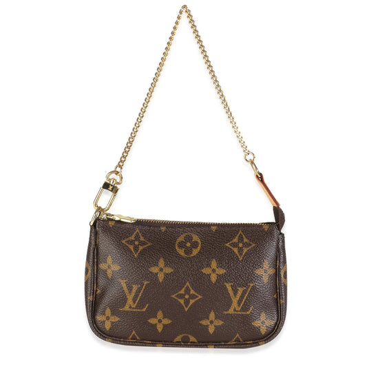 Louis Vuitton Pochette Accessoires Monogram Canvas Mini Clutch Bag Pochette Accessoires