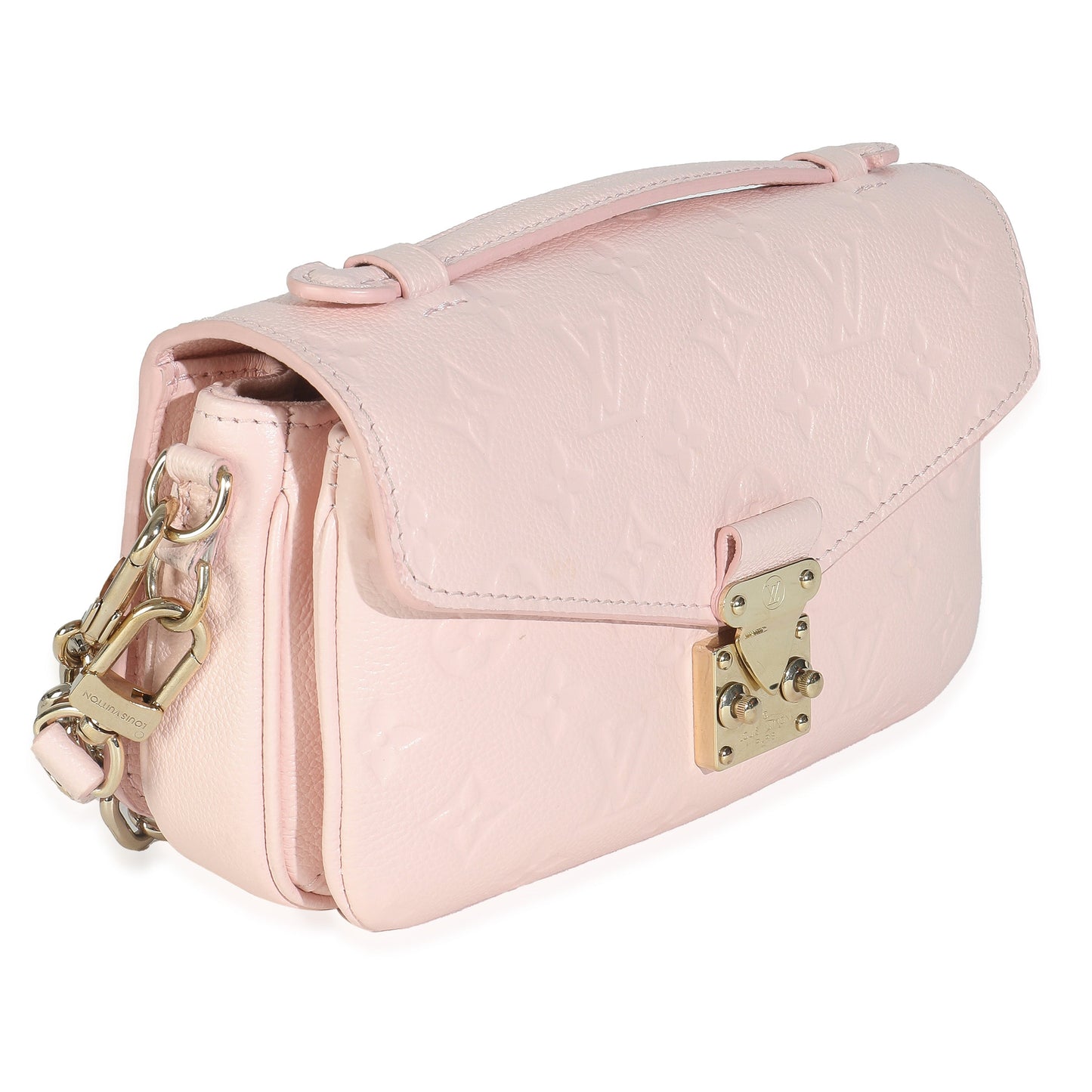 Louis Vuitton Rose Opale Empreinte Pochette Metis Monogram Pink Clutch Bag