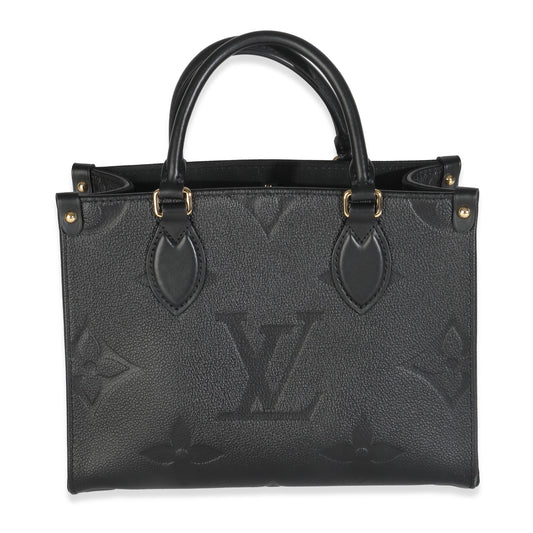 Louis Vuitton Giant Empreinte Onthego PM Monogram Black Handbag Onthego Pm
