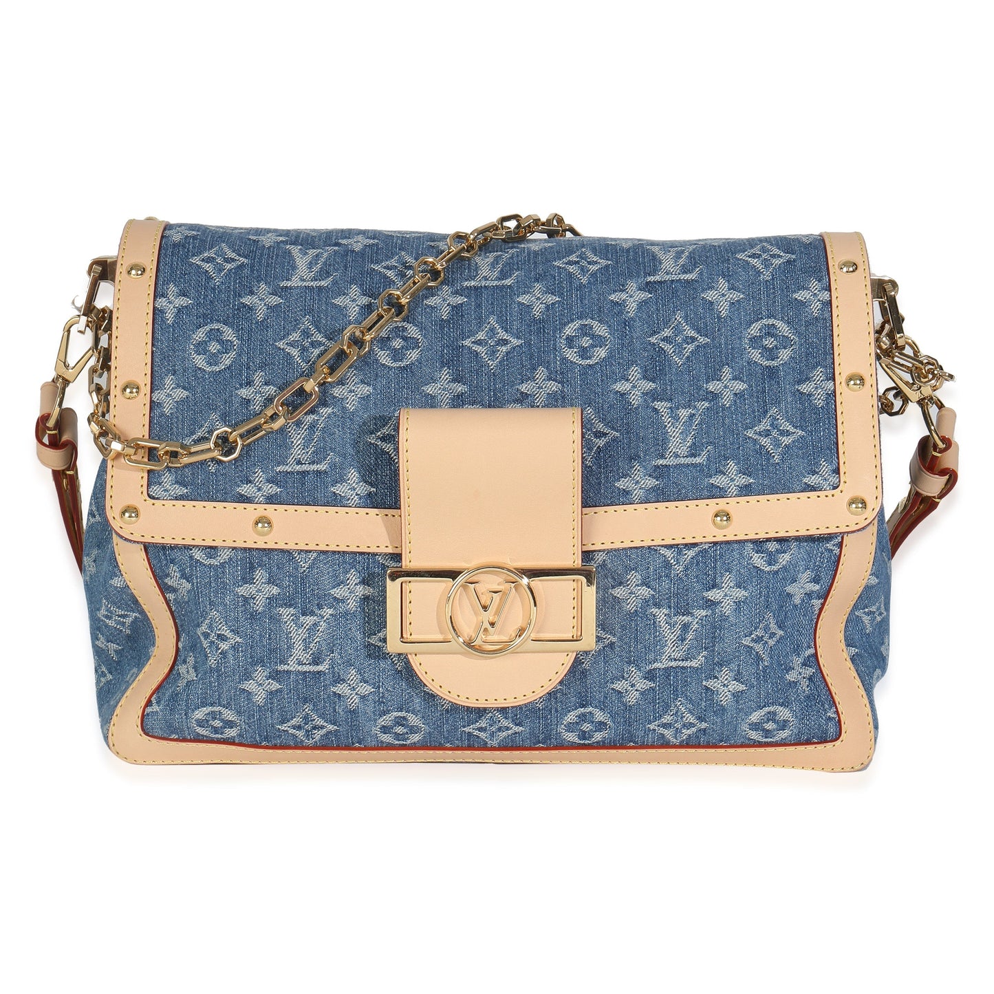 Louis Vuitton Dauphine Soft GM Monogram Denim Blue Handbag