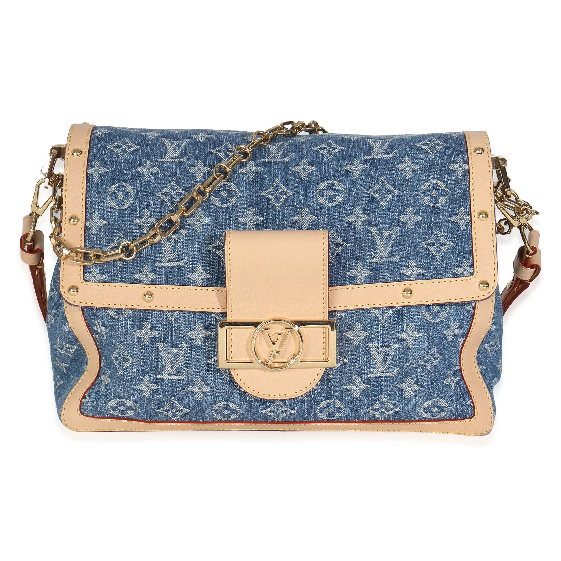 Louis Vuitton Dauphine Soft GM Monogram Denim Blue Handbag