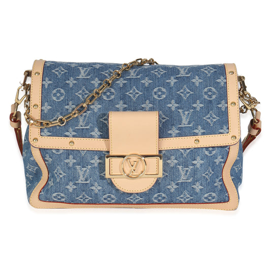 Louis Vuitton Dauphine Soft GM Monogram Denim Blue Handbag