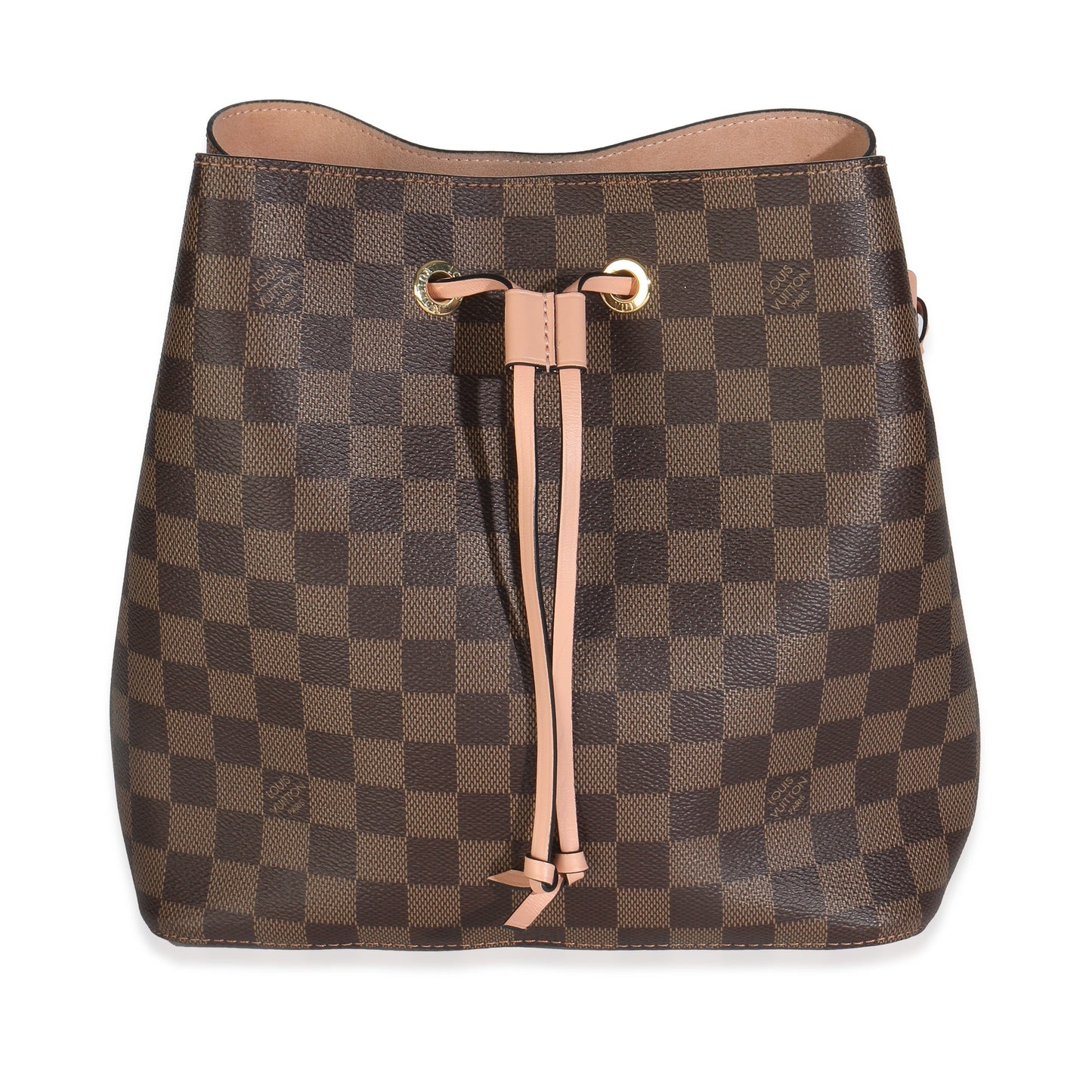 Louis Vuitton Rose Poudre Damier Ebene Neonoe Canvas Handbag