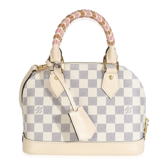 Louis Vuitton Damier Azur Braided Alma BB Canvas Handbag