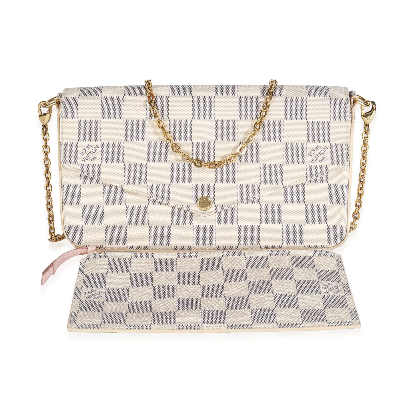 Louis Vuitton Damier Azur Felicie Pochette Canvas Clutch Bag