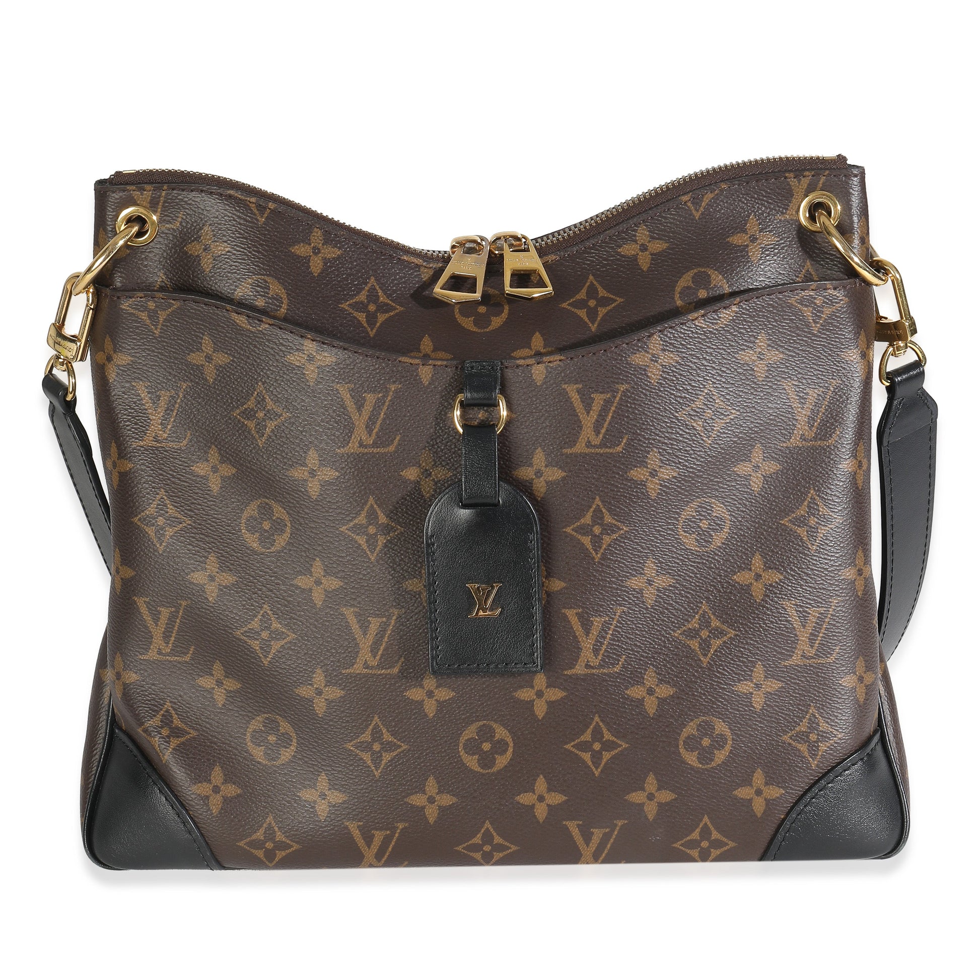 Louis Vuitton Odeon MM Monogram Canvas Black Handbag