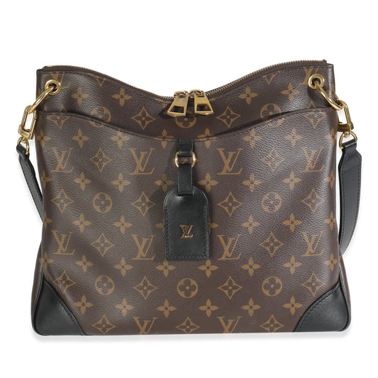 Louis Vuitton Odeon MM Monogram Canvas Black Handbag