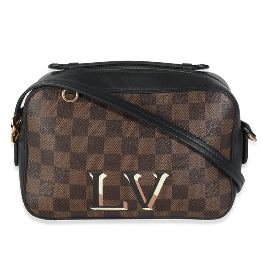 Louis Vuitton Damier Ebene Santa Monica Canvas Black Handbag
