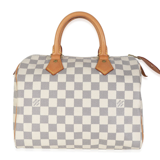 Louis Vuitton Damier Azur Speedy 25 Canvas Handbag