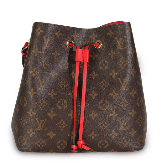 Louis Vuitton Poppy Neonoe MM Monogram Canvas Handbag Neonoe Mm