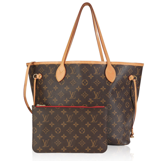 Louis Vuitton Neverfull MM Monogram Canvas Tote Bag 12