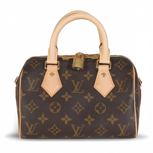 Louis Vuitton Speedy Bandouliere 20 Monogram Canvas Black Handbag