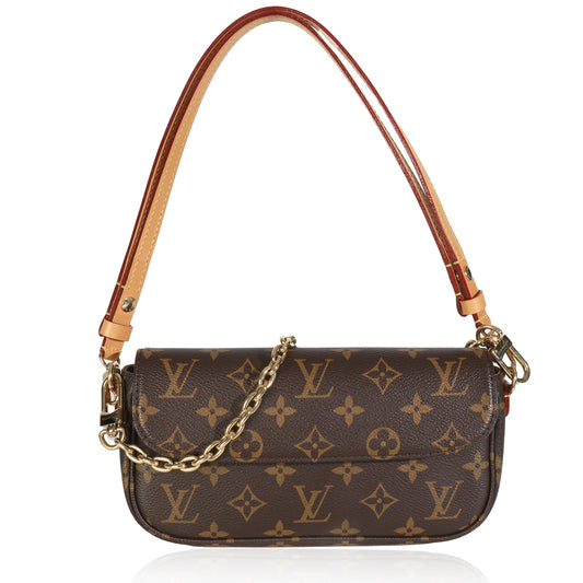 Louis Vuitton Ivy On Monogram Canvas Chain Wallet Case On Chain