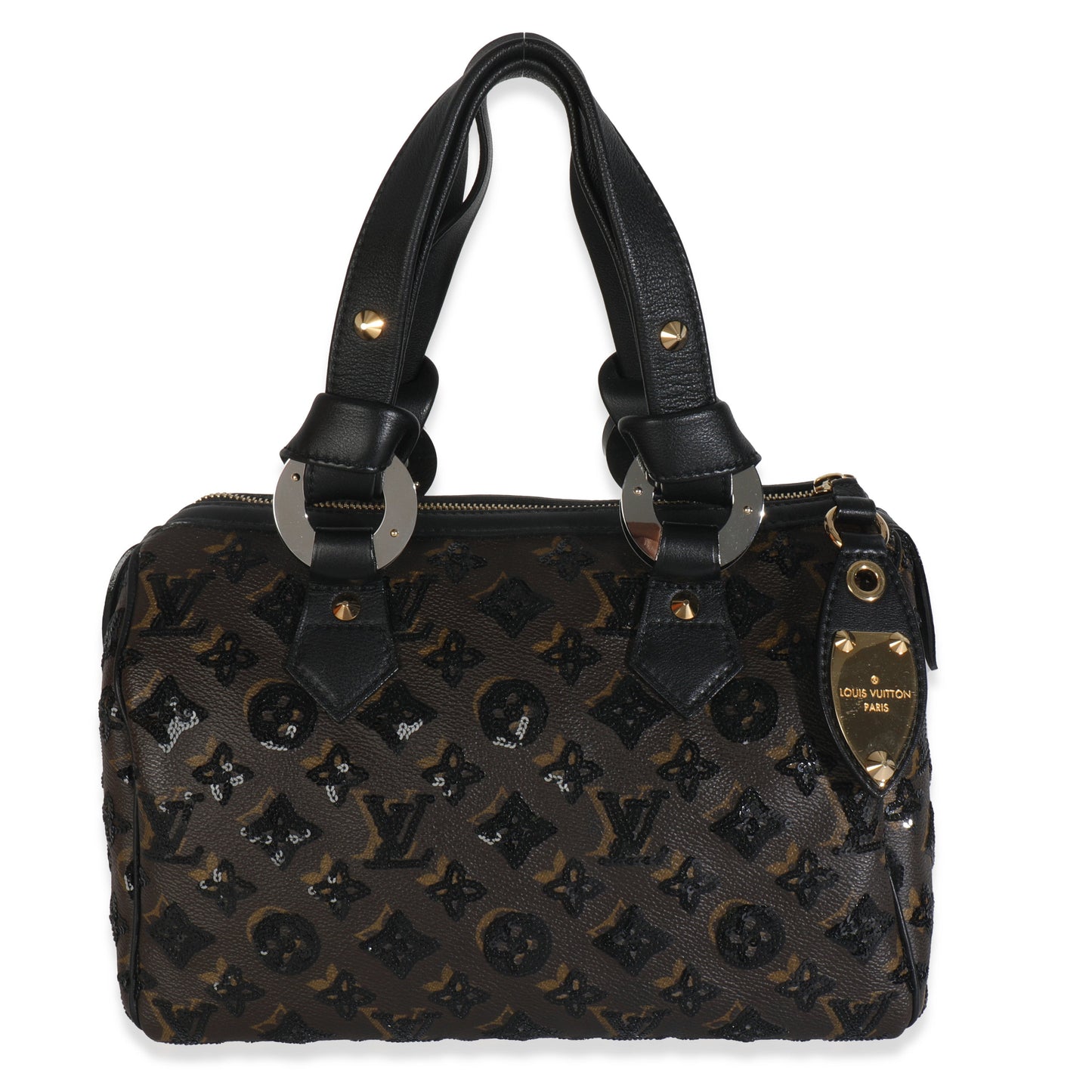 Louis Vuitton Sequins Eclipse Speedy 28 Monogram Canvas Black Handbag