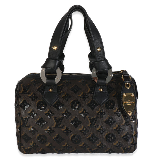 Louis Vuitton Sequins Eclipse Speedy 28 Monogram Canvas Black Handbag