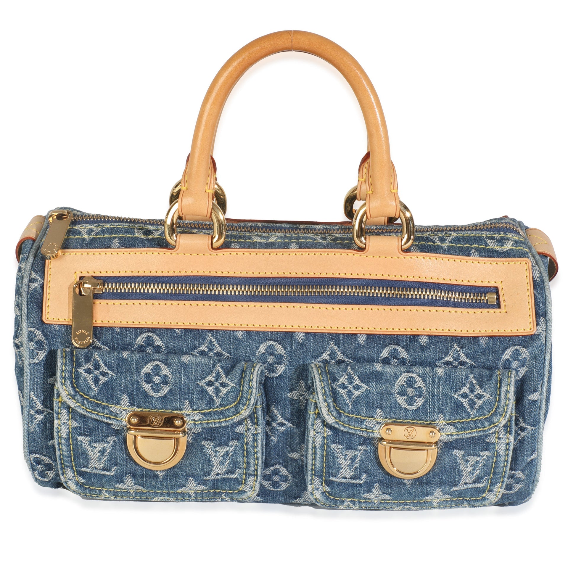 Louis Vuitton Neo Speedy Monogram Denim Blue Handbag Neo Speedy